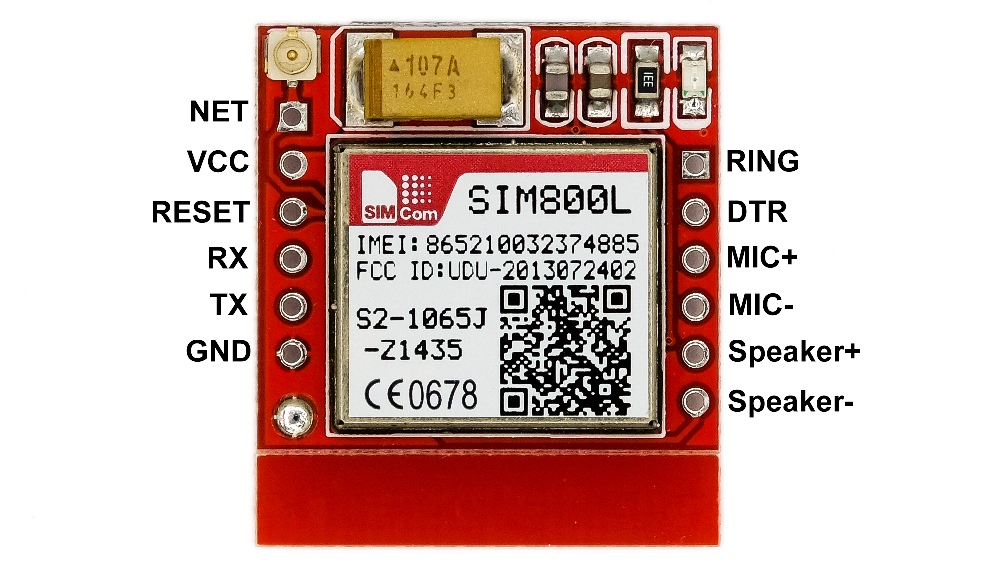 SIM800L назначение контактов